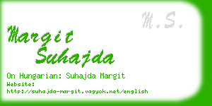 margit suhajda business card